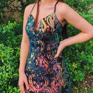 Mermaid Sequin Dress with slit